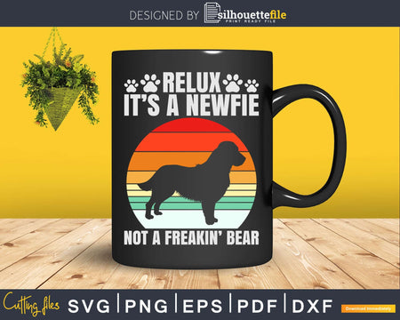 Relax It’s A Newfie Newfoundland Vintage Retro Png Svg