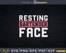 Resting Bartender Face Png Dxf Svg Cut Files For Cricut
