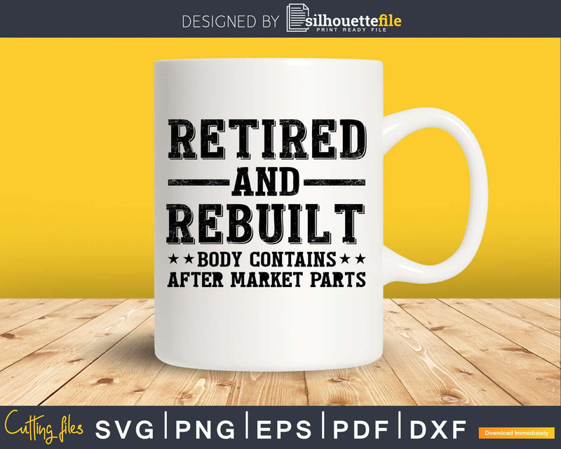 Retired and Rebuilt Hip Knee Replacement Parts Svg Dxf Png