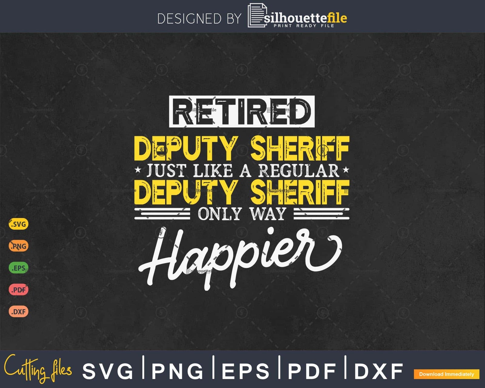 Retired Deputy sheriff Shirt Retirement Gift Svg Png Cut Files ...