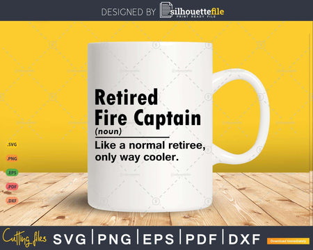Retired Fire Captain Definition Normal Only Cooler Gift