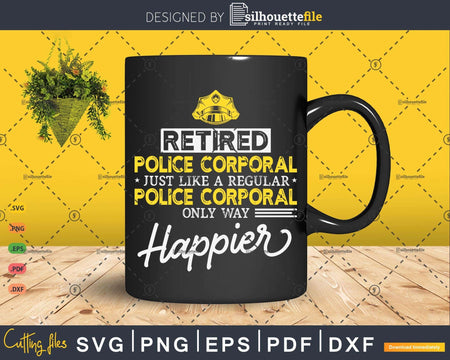 Retired Police corporal Shirt Retirement Gift