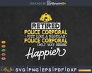 Retired Police corporal Shirt Retirement Gift