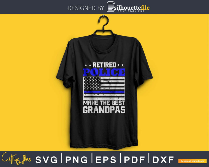 Retired Police Grandpa Retirement craft svg cutting file