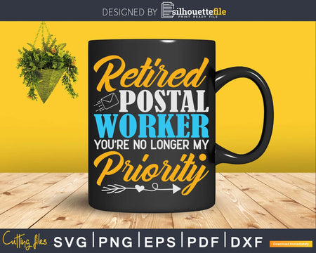 Retired Postal Worker Mailman Mail Carrier Svg Dxf Cut Files