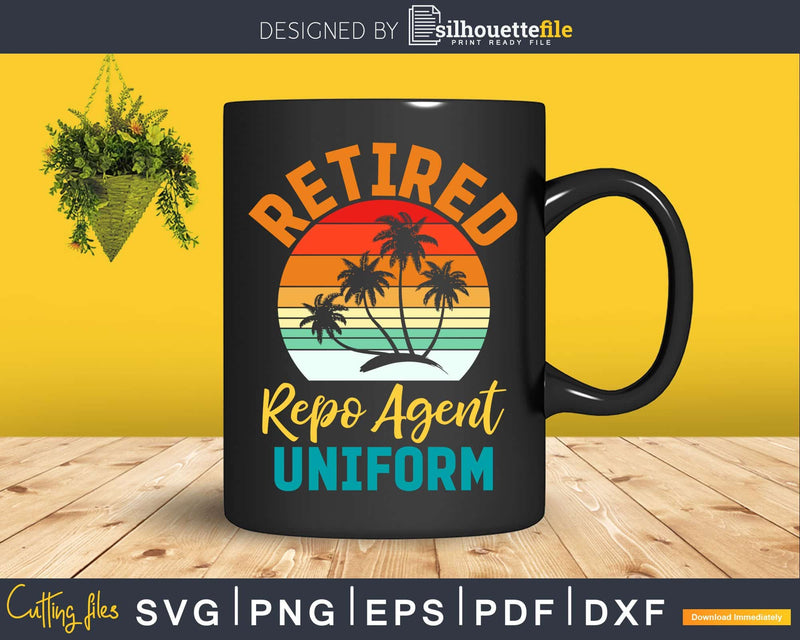 Retired Repo Agent Uniform Tropical Island Retirement Svg