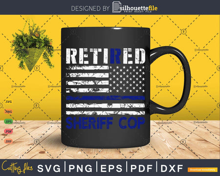 Retired Sheriff Cop American Flag Patriotic Gifts