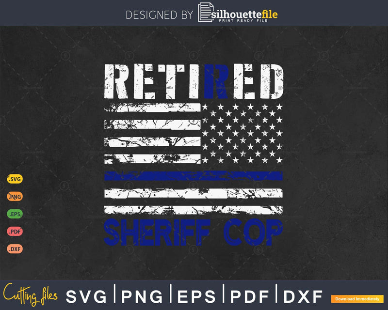 Retired Sheriff Cop American Flag Patriotic Gifts