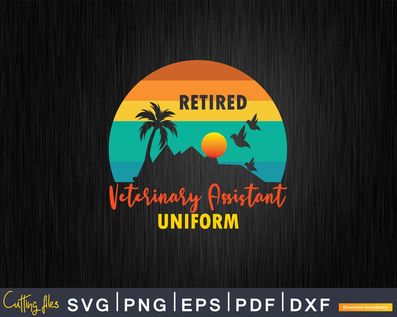 Retired Veterinary Assistant Uniform Tropical Retirement