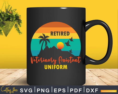 Retired Veterinary Assistant Uniform Tropical Retirement