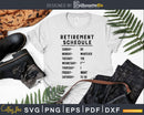 Retirement Weekly Schedule Funny Sarcatic Retired Svg Dxf