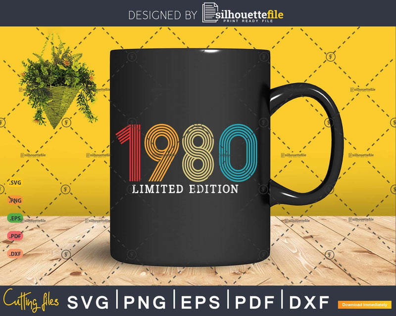 Retro 43 Years Vintage 1980 Limited Edition 43rd Birthday