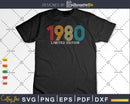 Retro 43 Years Vintage 1980 Limited Edition 43rd Birthday