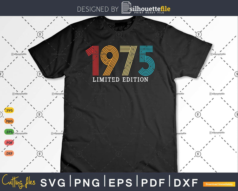 Retro 48 Years Vintage 1975 Limited Edition 48th Birthday
