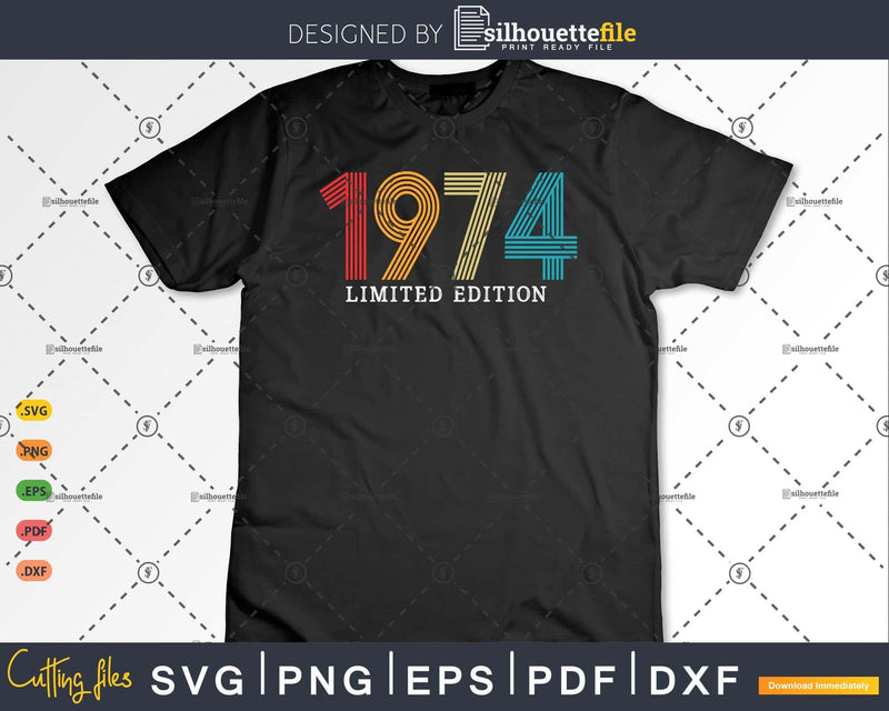 Retro 49 Years Vintage 1974 Limited Edition 49th Birthday