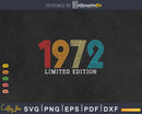 Retro 51 Years Vintage 1972 Limited Edition 51st Birthday