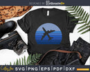 Retro Airplane Silhouette Pilot Aviation Flight Attendance