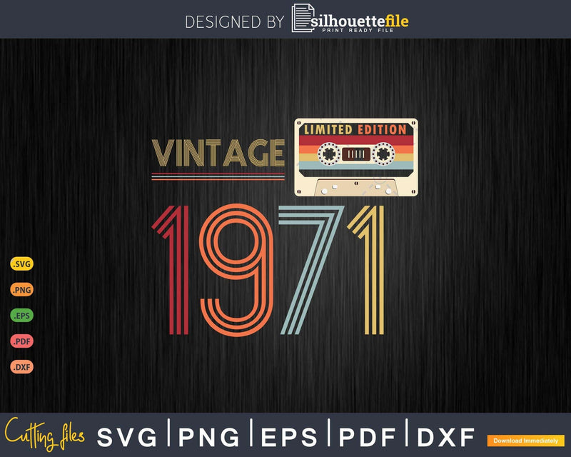 Retro Best of 1971 Mixtape Cassette Vintage 52nd Birthday