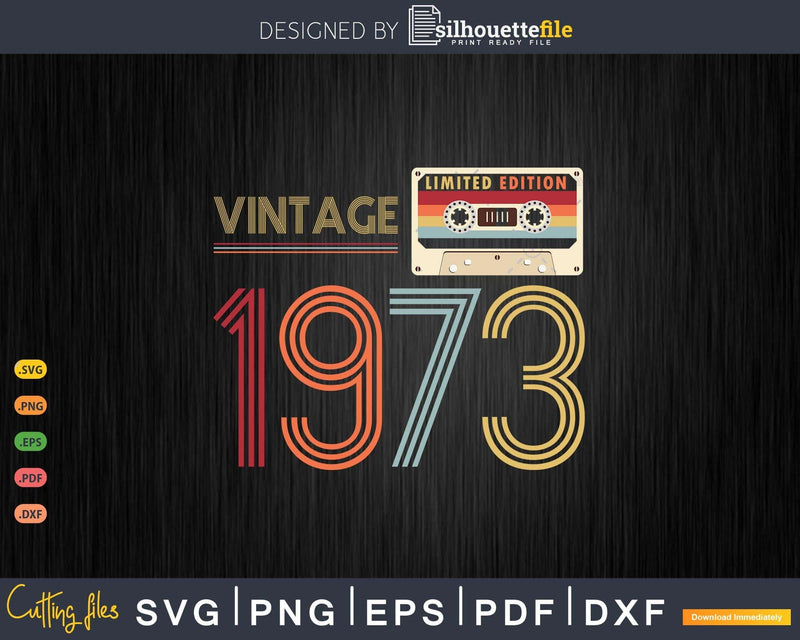 Retro Best of 1973 Mixtape Cassette Vintage 50th Birthday