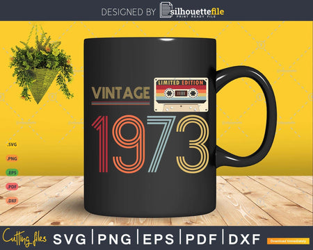 Retro Best of 1973 Mixtape Cassette Vintage 50th Birthday