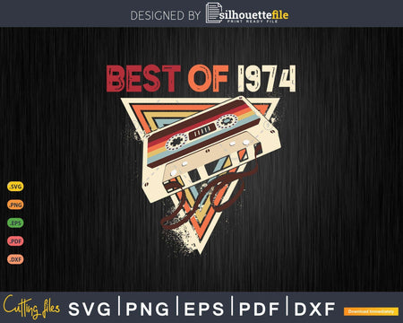 Retro Best of 1974 Mixtape Vintage 49th Birthday Cassette