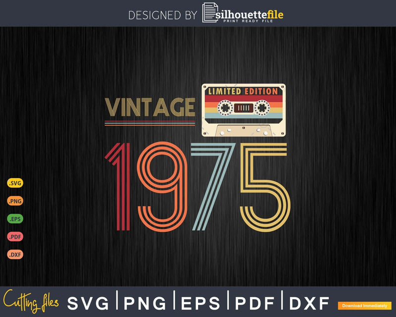 Retro Best of 1975 Mixtape Cassette Vintage 48th Birthday