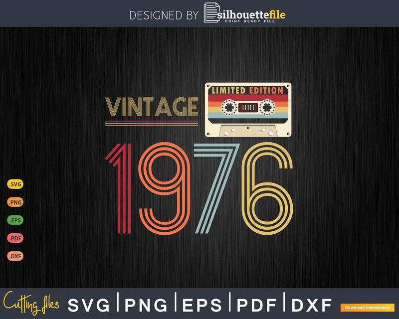 Retro Best of 1976 Mixtape Cassette Vintage 47th Birthday