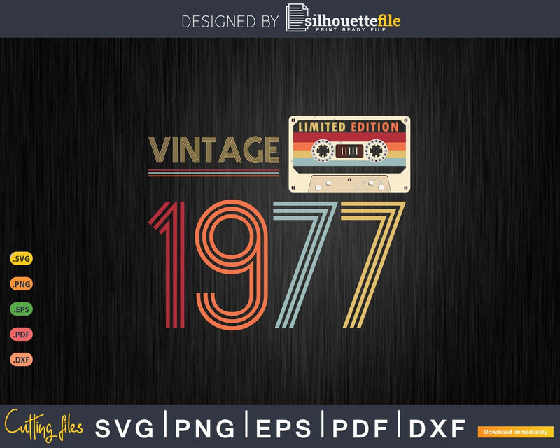 Retro Best of 1977 Mixtape Cassette Vintage 46th Birthday
