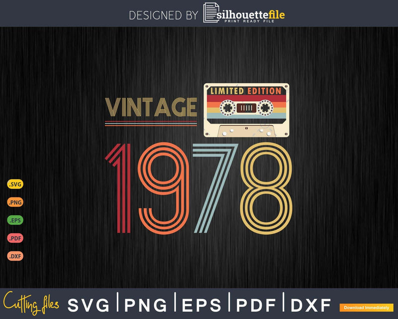 Retro Best of 1978 Mixtape Cassette Vintage 45th Birthday