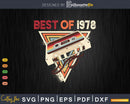 Retro Best of 1978 Mixtape Vintage 45th Birthday Cassette