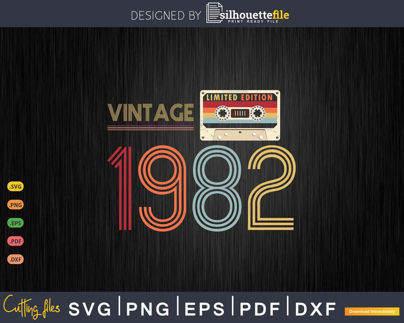 Retro Best of 1982 Mixtape Cassette Vintage 41st Birthday