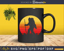 Retro Bigfoot Hiking Vintage Sasquatch Hiker Svg Dxf Cut