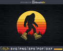 Retro Bigfoot Roller Skating Sasquatch 80s Skater svg