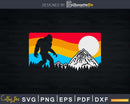 Retro Bigfoot Silhouette Rocky Mountains Svg Shirt Designs