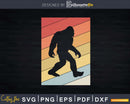 Retro Bigfoot Svg Png Shirt Design Cutting File