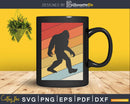 Retro Bigfoot Svg Png Shirt Design Cutting File