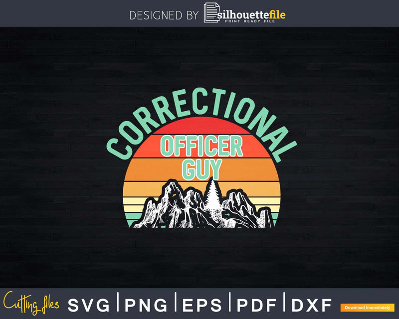 Retro Correctional Officer Guy Svg Dxf Cut Files
