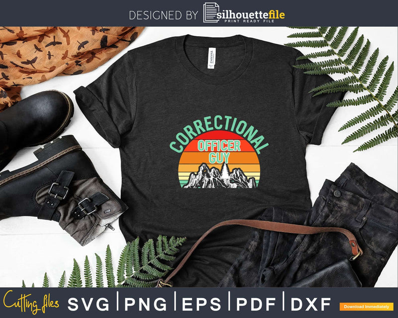 Retro Correctional Officer Guy Svg Dxf Cut Files
