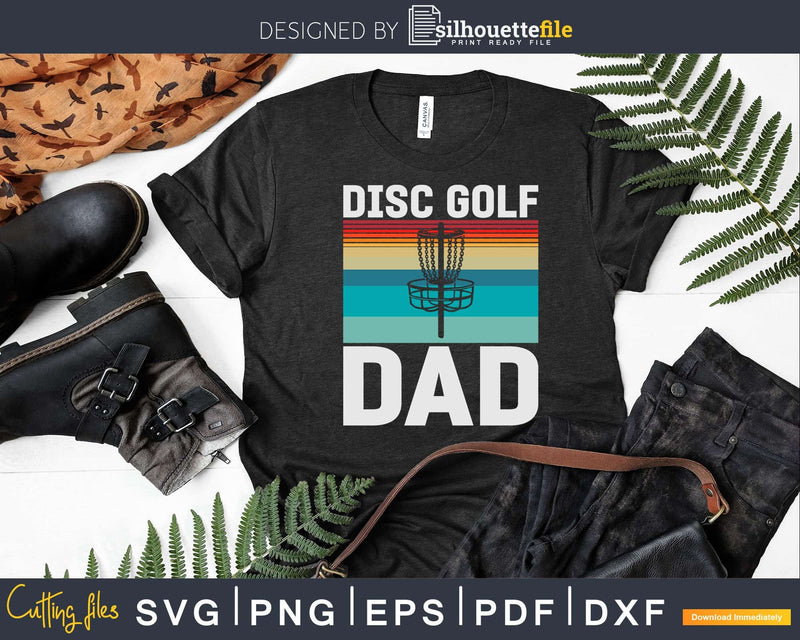 Retro Disc Golf Dad Svg T-shirt Design