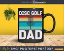 Retro Disc Golf Dad Svg T-shirt Design