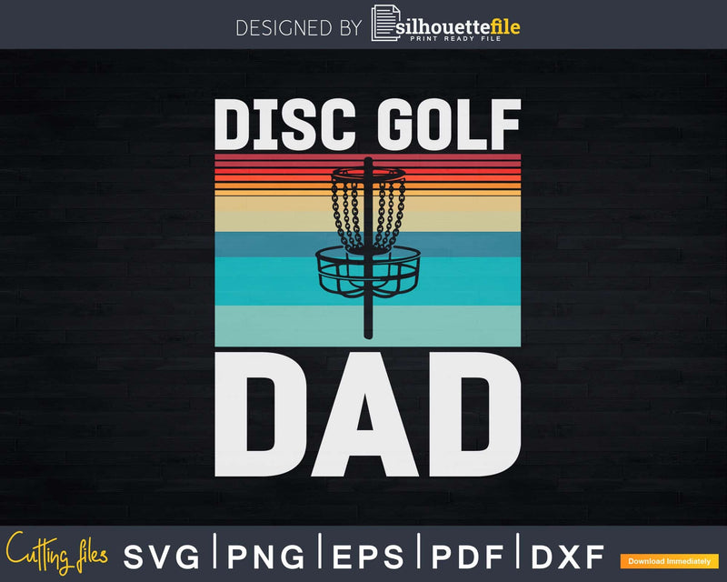 Retro Disc Golf Dad Svg T-shirt Design