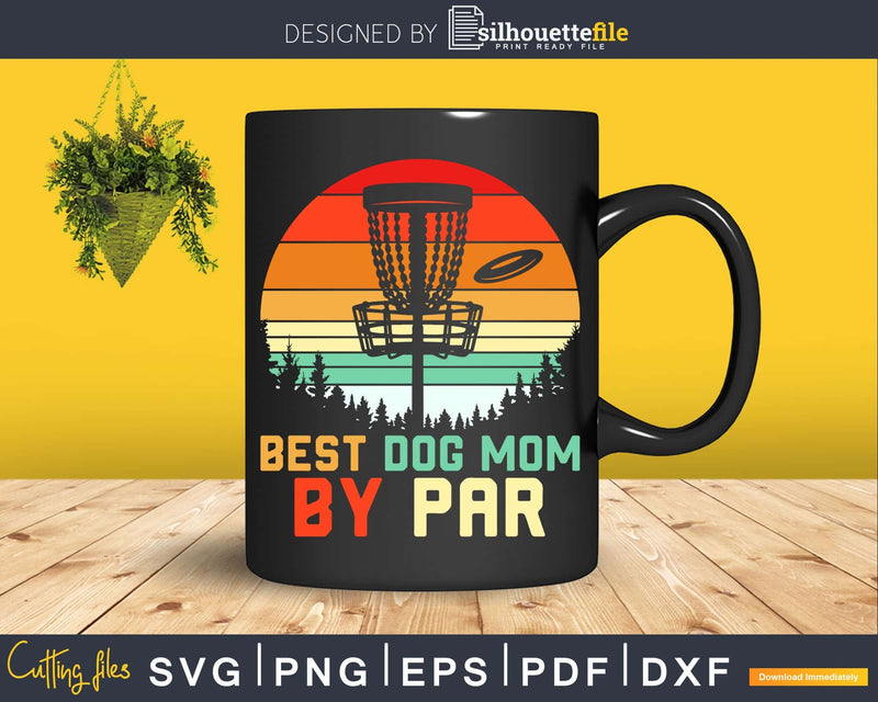 Retro Dog Mom Disc Golf Fan Svg Dxf Cricut Cut Files