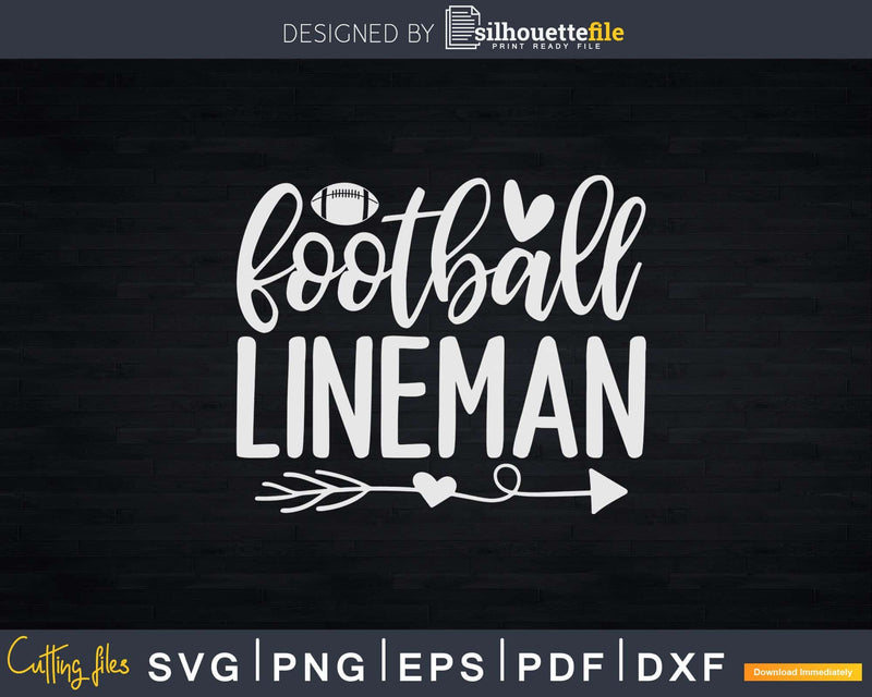 Retro Football Lineman Offensive Defensive Player Svg Dxf