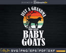 Retro Just A Grandma Who Loves Baby Goats Svg Dxf Digital