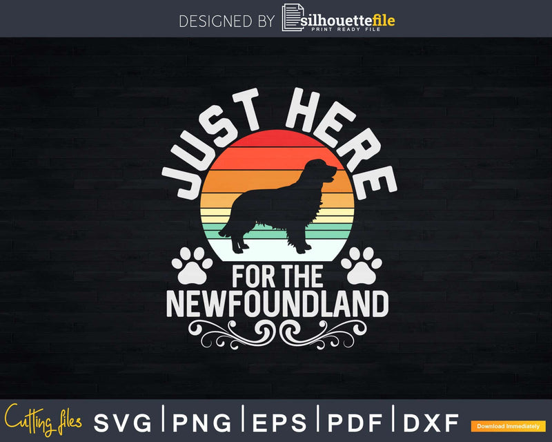 Retro Just Here For Newfoundland Png Svg Files Cricut
