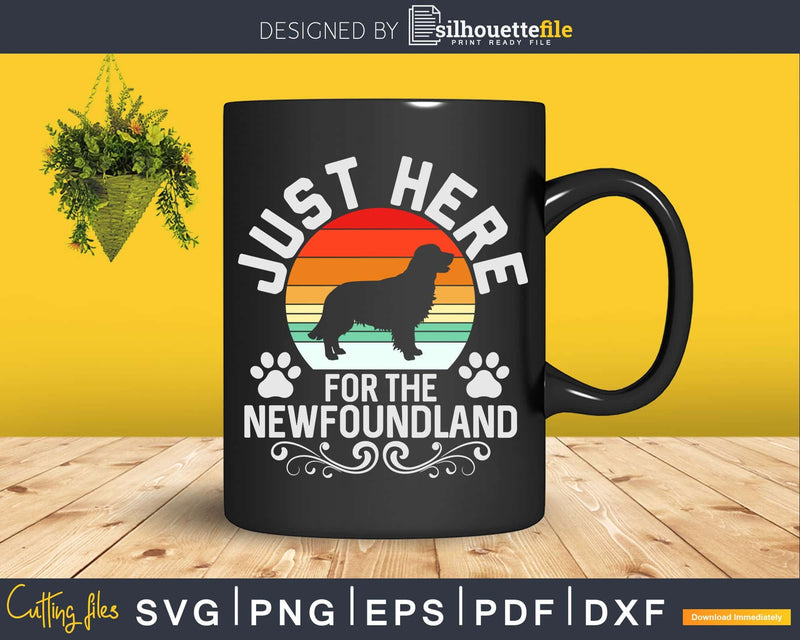 Retro Just Here For Newfoundland Png Svg Files Cricut