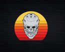 Retro Lacrosse Helmet Lax Design & Vintage 80s Sunset Svg