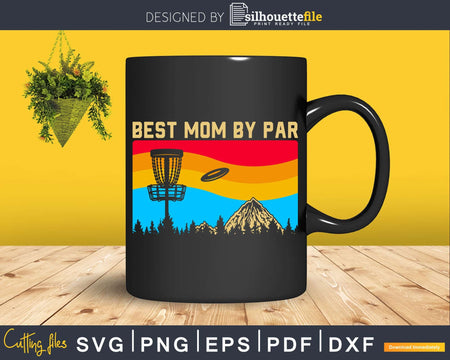 Retro Mom Disc Golf Vintage Mommy Disk Golfing Svg Dxf