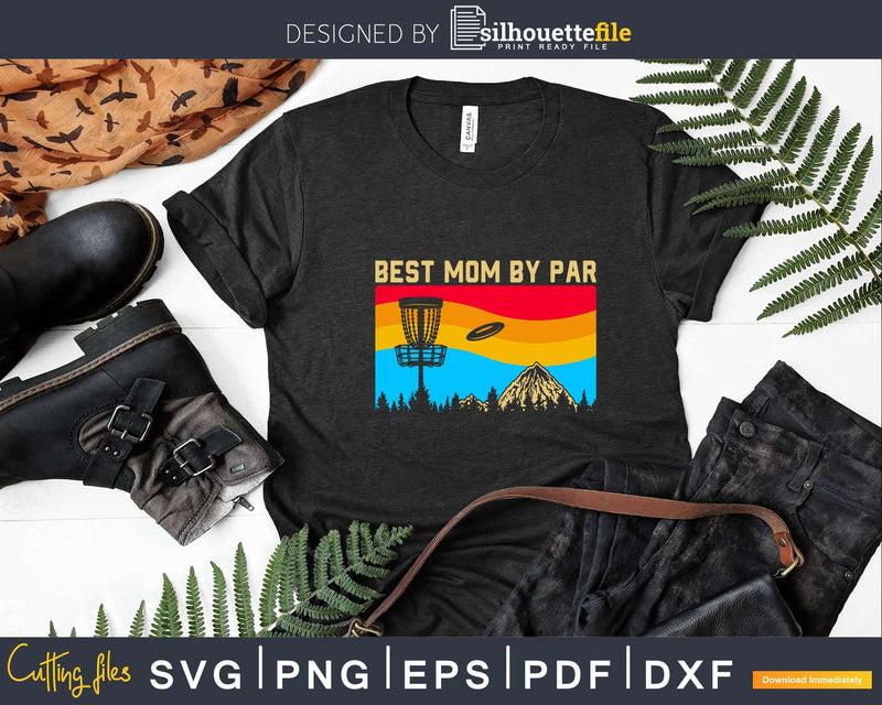 Retro Mom Disc Golf Vintage Mommy Disk Golfing Svg Dxf