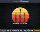 Retro North Dakota Oil Roughneck Oilfield Worker Svg Png